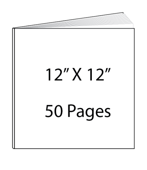 Picture of 12 x 12 - 50 Page Hardcover Guest Book